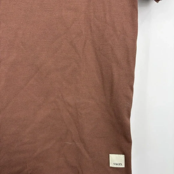 Vuori Pose Fitted Tee Women XSmall Ribbed Cropped Short Sleeve Pilates Yoga Soft - Picture 6 of 10